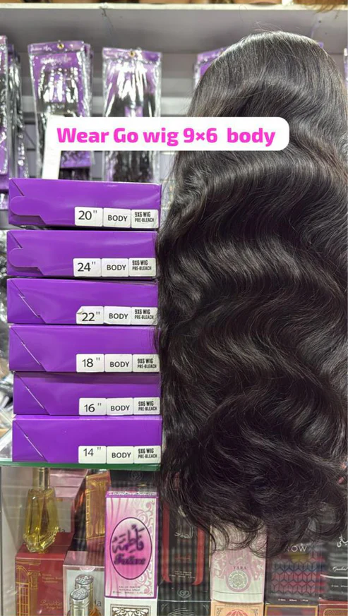 Wear and go body wave 9x6 human hair