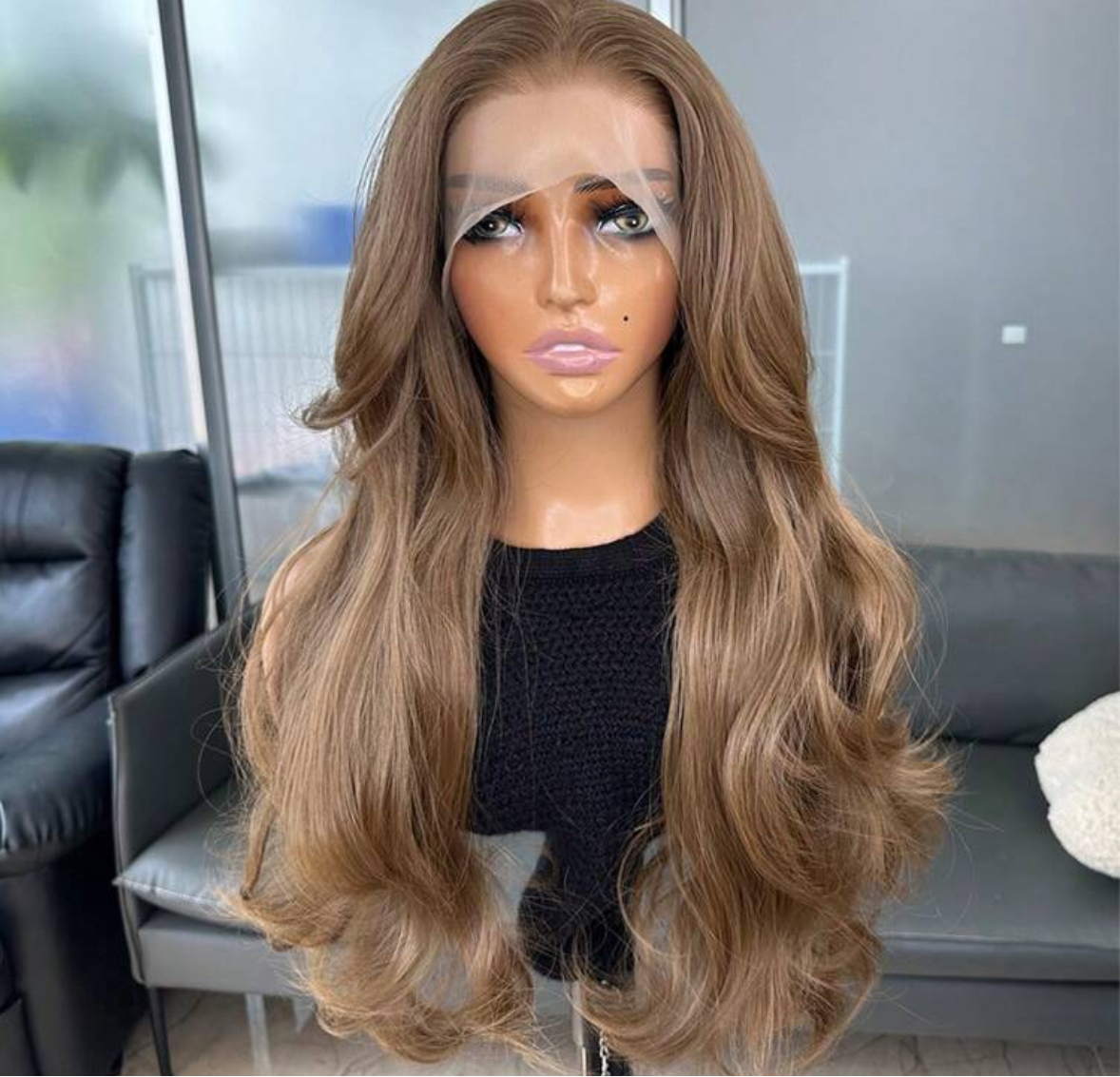 Kanekalon hair brown human blend high quality