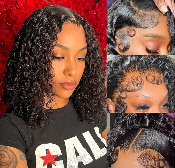 5*5 glueless curly wig human hair